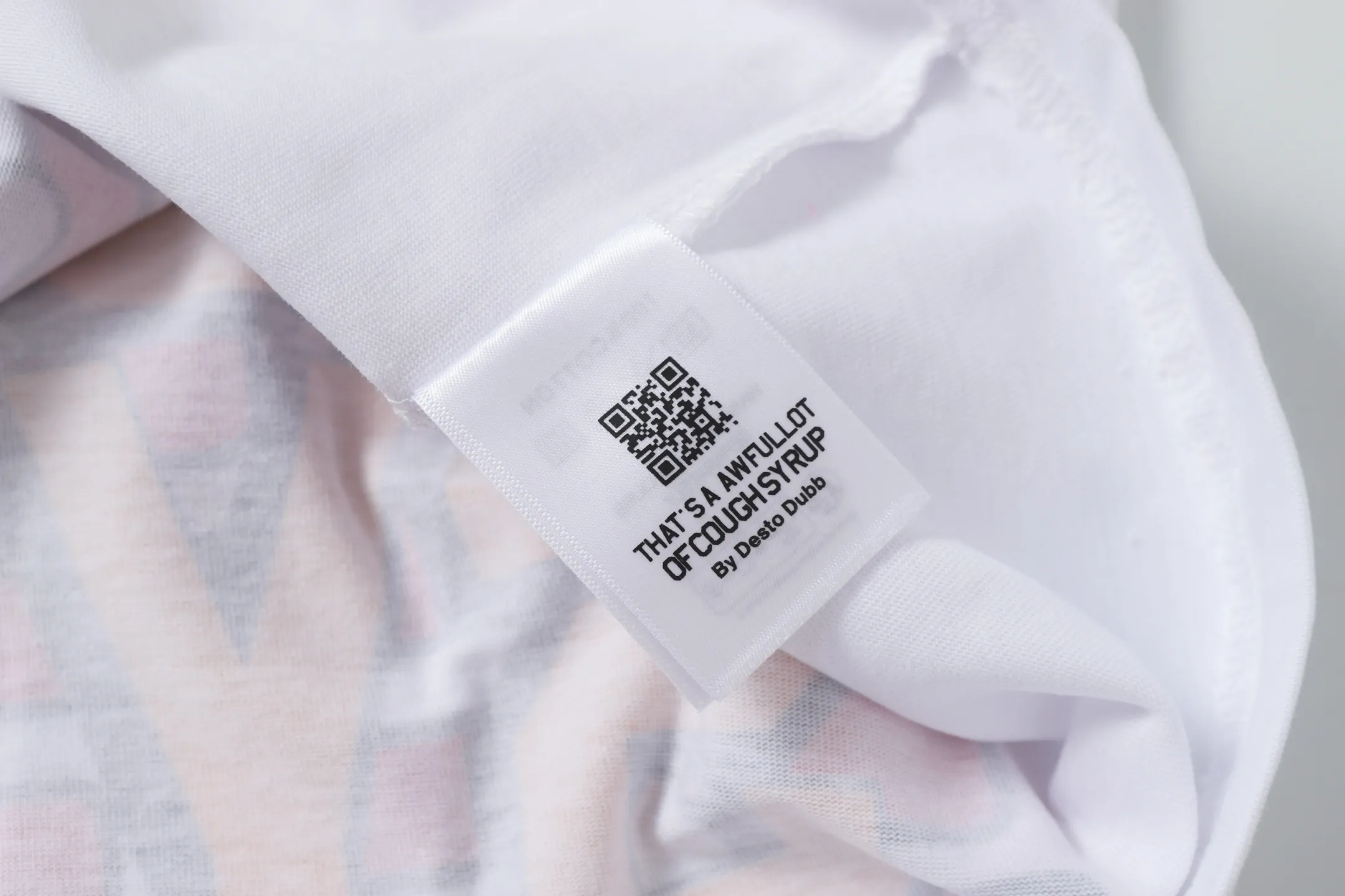 2213#White I THAT'S A AWFUL LOT OF COUGH SYRUP In Stock Real shot American simple trendy brand loose casual T-shirt Fabric (fabric): 32 counts Weight combed double yarn pure cotton Sizes (size): S-M L X L Color (colour): White,